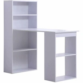 میز تحریر ملامینه با کتابخانه و نوار لبچسبان