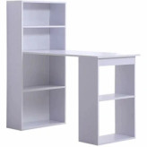میز تحریر ملامینه با کتابخانه و نوار لبچسبان
