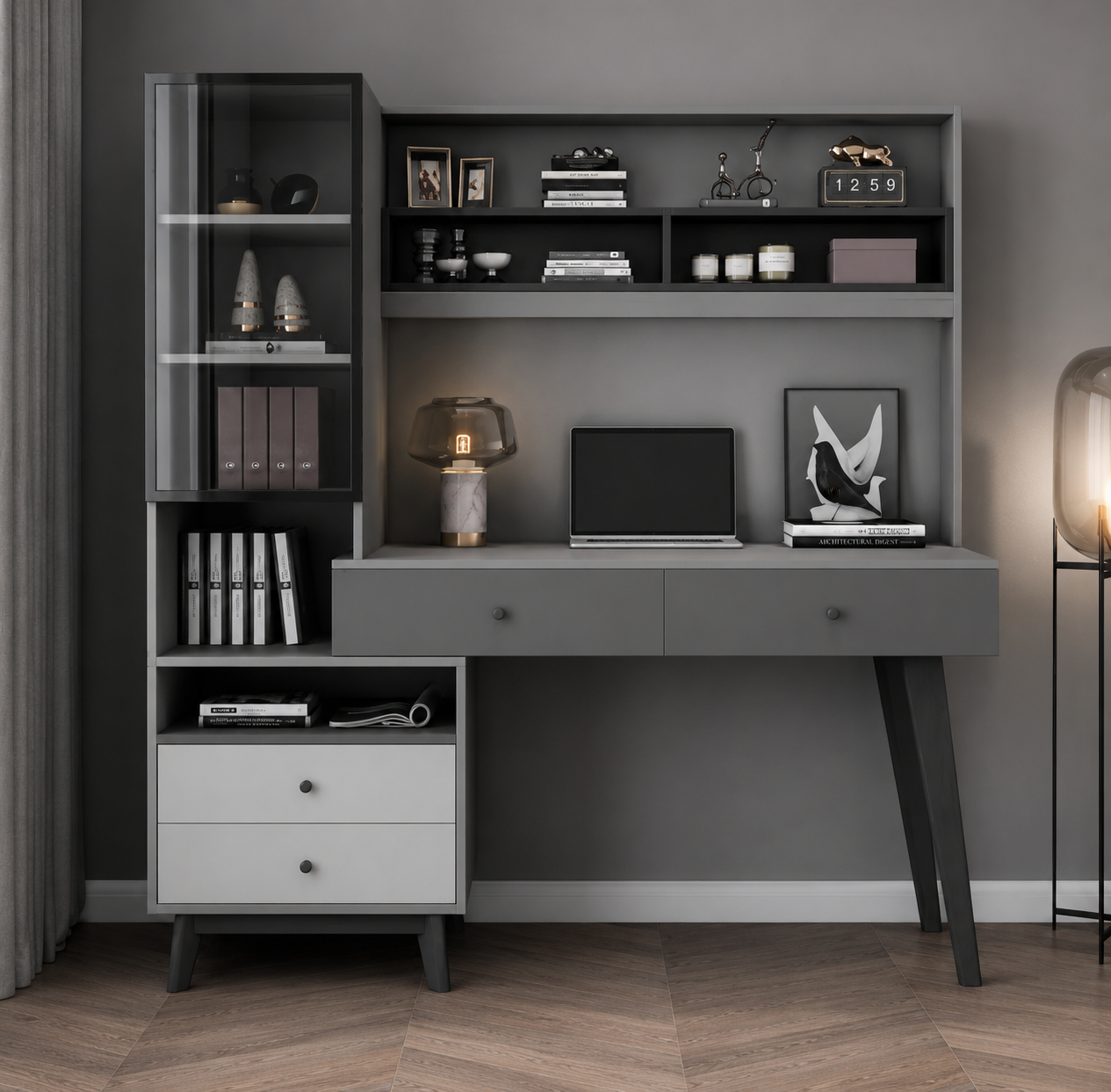 میز تحریر و کتابخانه کد A74
