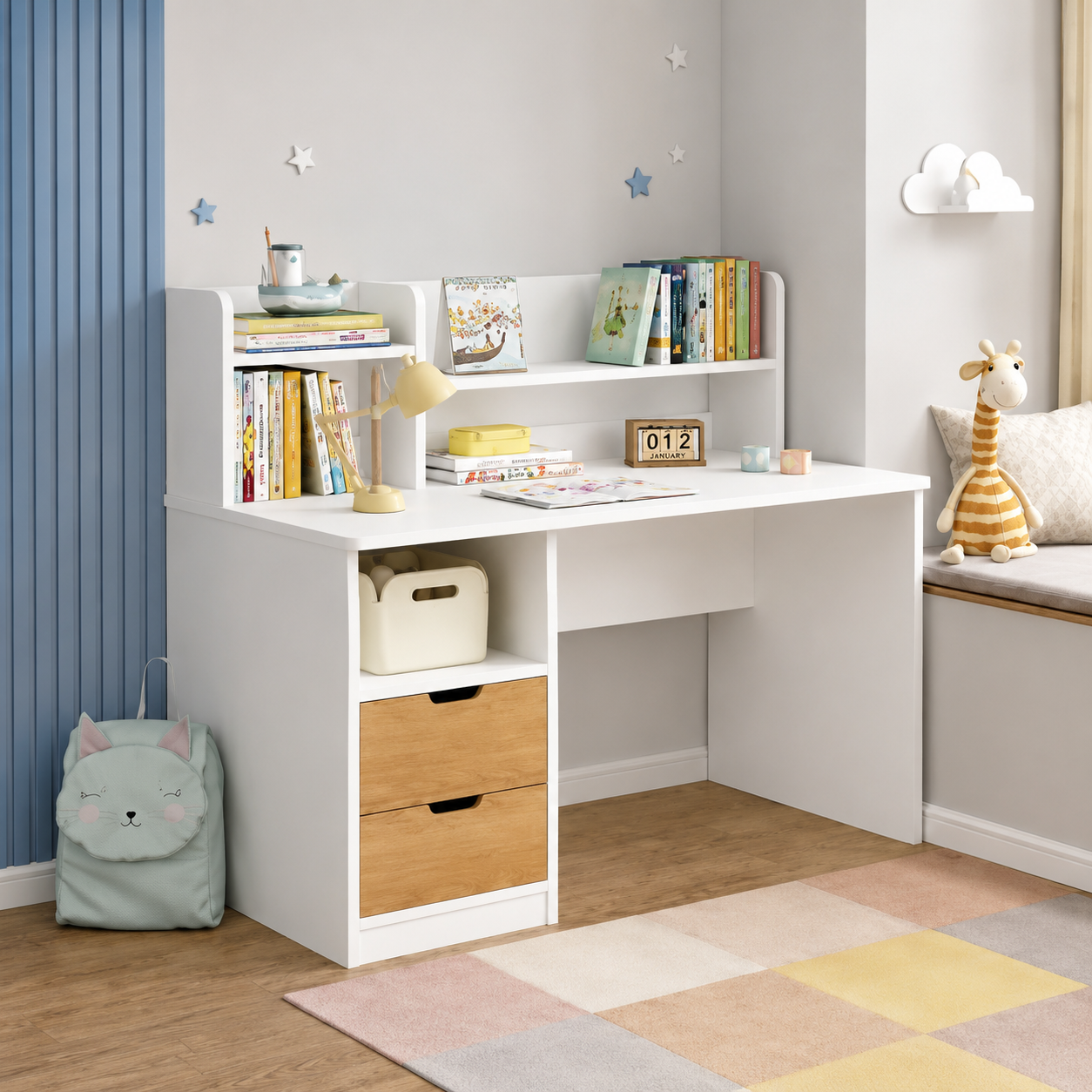 میز تحریر و کتابخانه‌دار مدل MT134